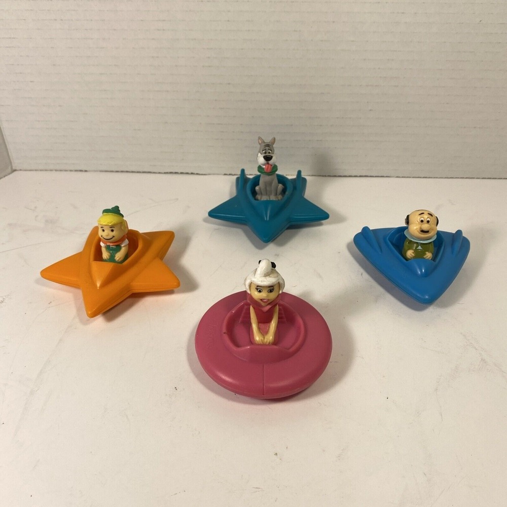 Jetsons Hanna Barbera Wendy's Meal Toys‎ Lot Of 4 1989 Space Car Vintage